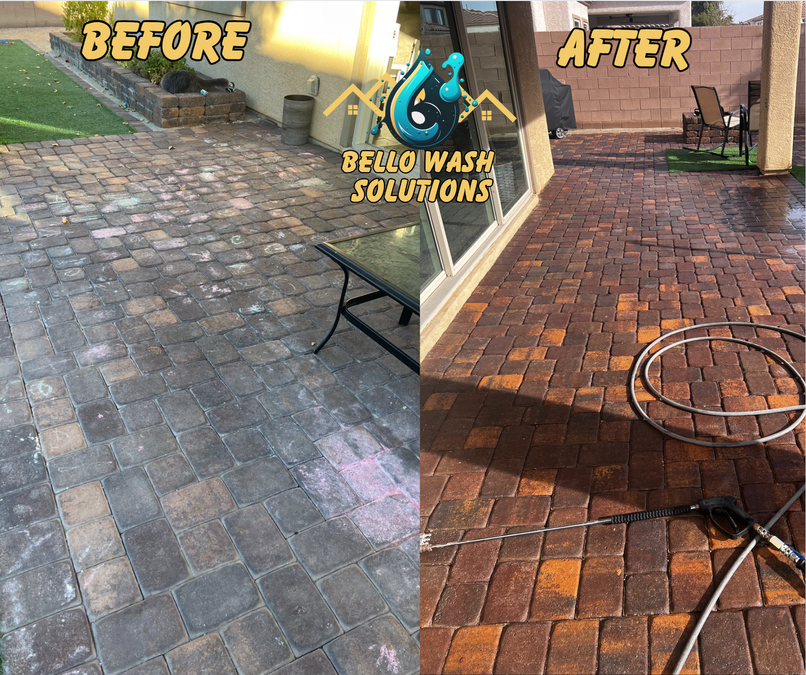 Bello Wash Solutions - Paver Cleaning in Las Vegas